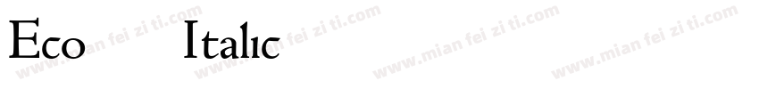 Eco102Italic字体转换