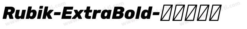 Rubik-ExtraBold字体转换