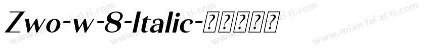 Zwo-w-8-Italic字体转换
