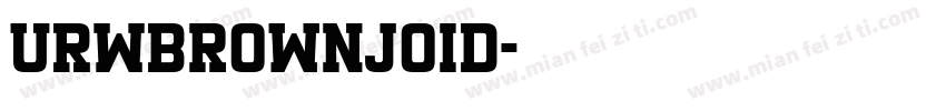 URWBrownJoiD字体转换