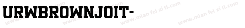 URWBrownJoiT字体转换