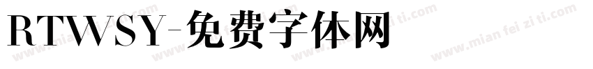RTWSY字体转换