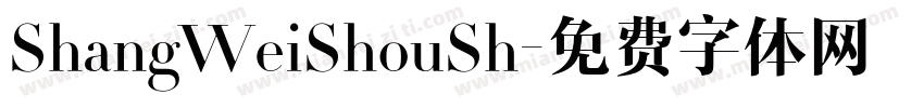 ShangWeiShouSh字体转换