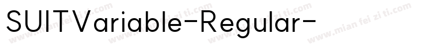 SUITVariable-Regular字体转换