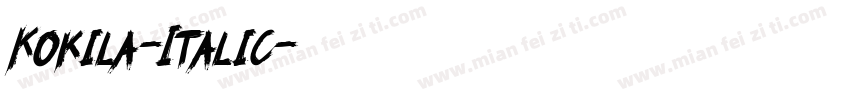 Kokila-Italic字体转换
