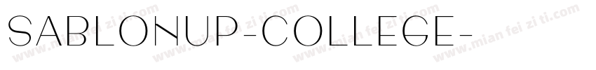 SablonUp-College字体转换