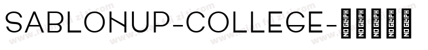 SablonUp-College字体转换