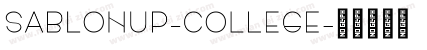 SablonUp-College字体转换