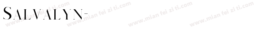 Salvalyn字体转换