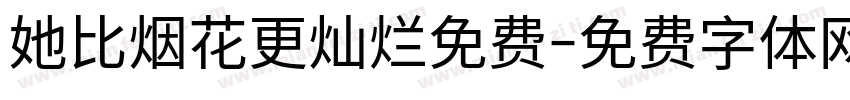 她比烟花更灿烂免费字体转换