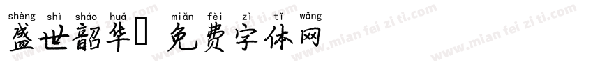盛世韶华字体转换