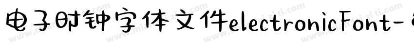 电子时钟字体文件electronicFont字体转换