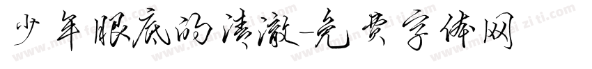 少年眼底的清澈字体转换