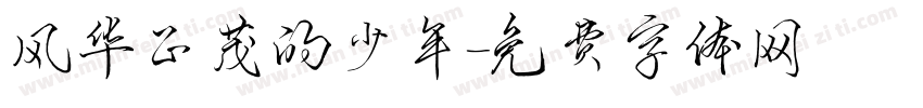 风华正茂的少年字体转换