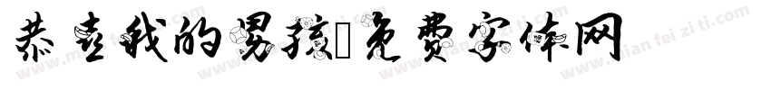 恭喜我的男孩字体转换