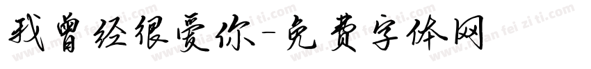 我曾经很爱你字体转换