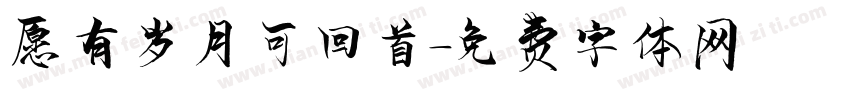 愿有岁月可回首字体转换