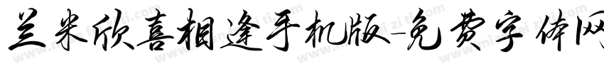 兰米欣喜相逢手机版字体转换