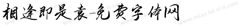 相逢即是袁字体转换