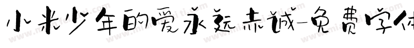 小米少年的爱永远赤诚字体转换