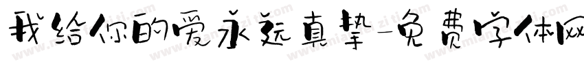 我给你的爱永远真挚字体转换