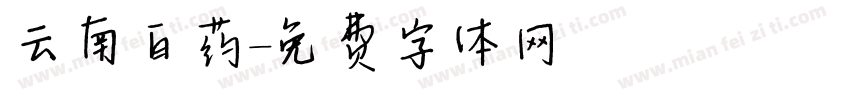 云南白药字体转换