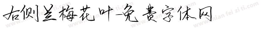 右侧兰梅花叶字体转换