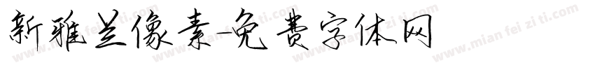 新雅兰像素字体转换