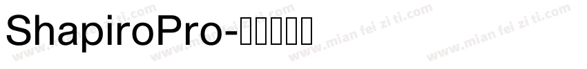 ShapiroPro字体转换