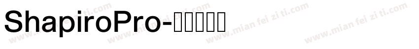 ShapiroPro字体转换