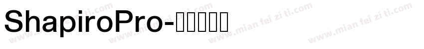 ShapiroPro字体转换