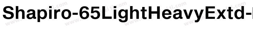 Shapiro-65LightHeavyExtd字体转换