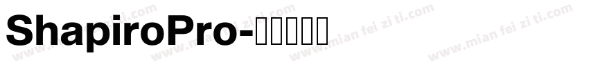 ShapiroPro字体转换