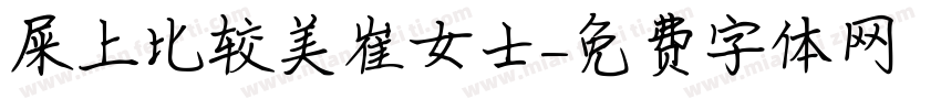 屎上比较美崔女士字体转换