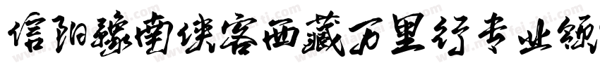信阳豫南侠客西藏万里行专业领队藏体字体转换