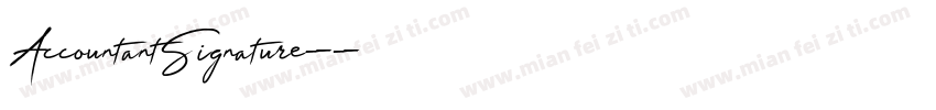 AccountantSignature-字体转换