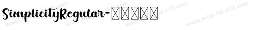 SimplicityRegular字体转换