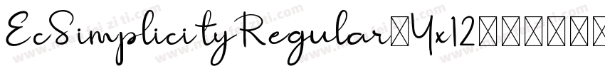 EcSimplicityRegular-Yx12字体转换
