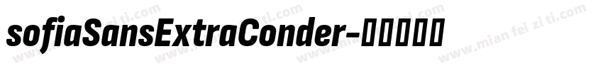 sofiaSansExtraConder字体转换