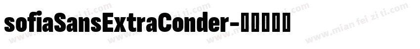 sofiaSansExtraConder字体转换