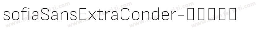 sofiaSansExtraConder字体转换