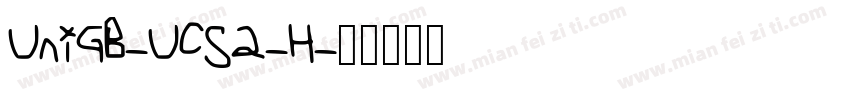 UniGB-UCS2-H字体转换