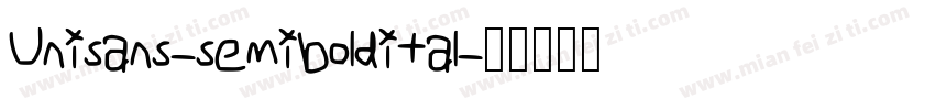 Unisans-semiboldital字体转换