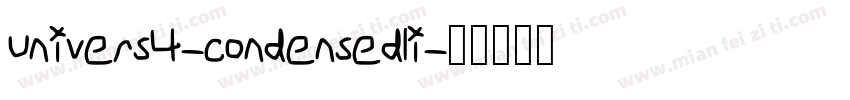 univers4-condensedli字体转换
