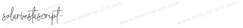 solarvestascript字体转换