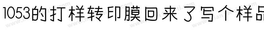 1053的打样转印膜回来了写个样品单字体转换