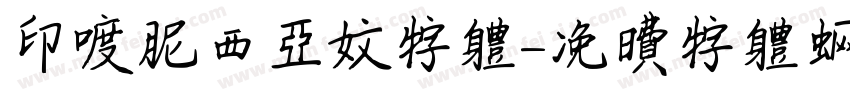 印度尼西亚文字体字体转换