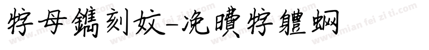字母镌刻文字体转换