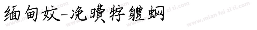缅甸文字体转换