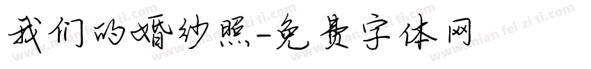 我们的婚纱照字体转换